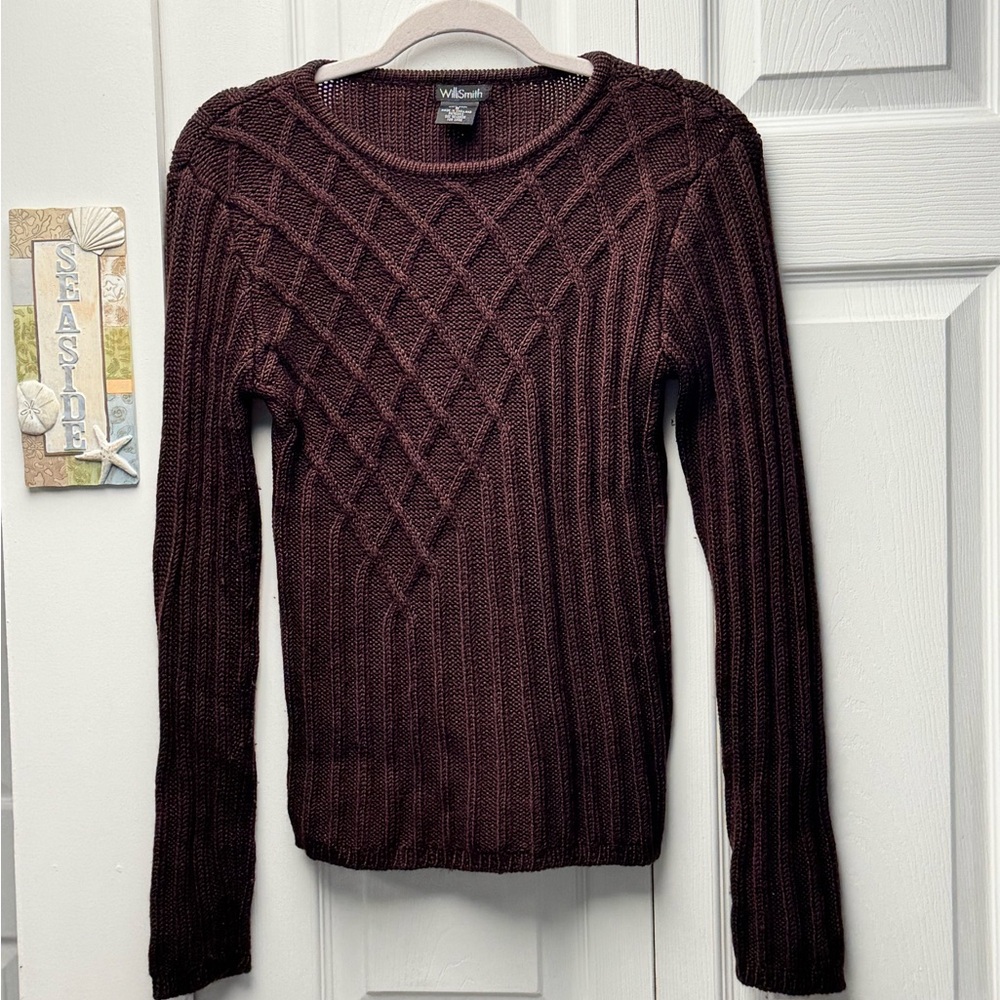 Wool sweater burgundy- super warm
